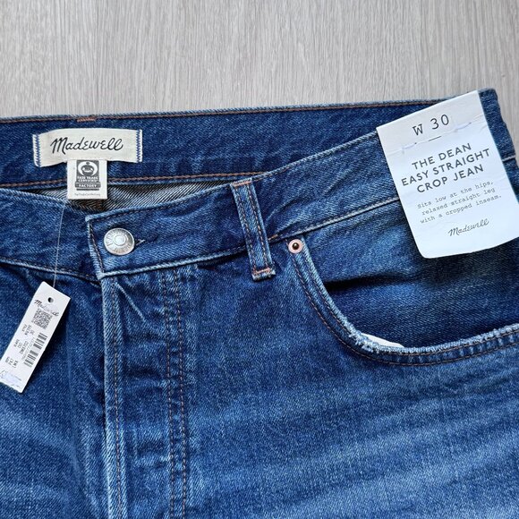 Madewell - The Dean Easy Straight Crop Jean (size 30) - Picture 4 of 11
